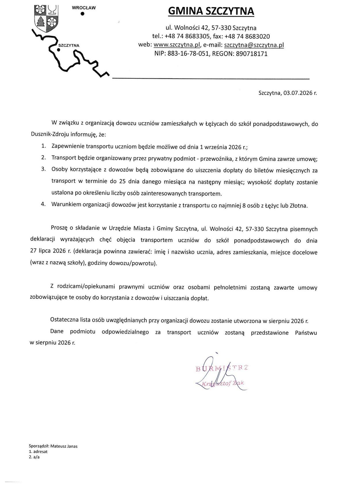Dowozy Łężyce
