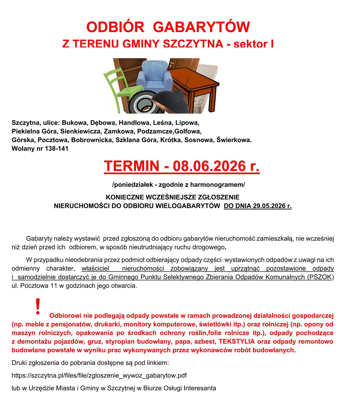 Odbi&oacute;r gabaryt&oacute;w
