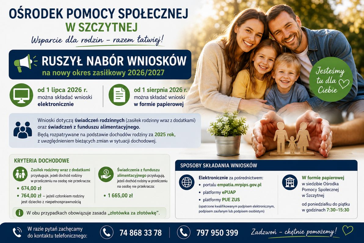 Nowy okres zasiłkowy 2026/2027