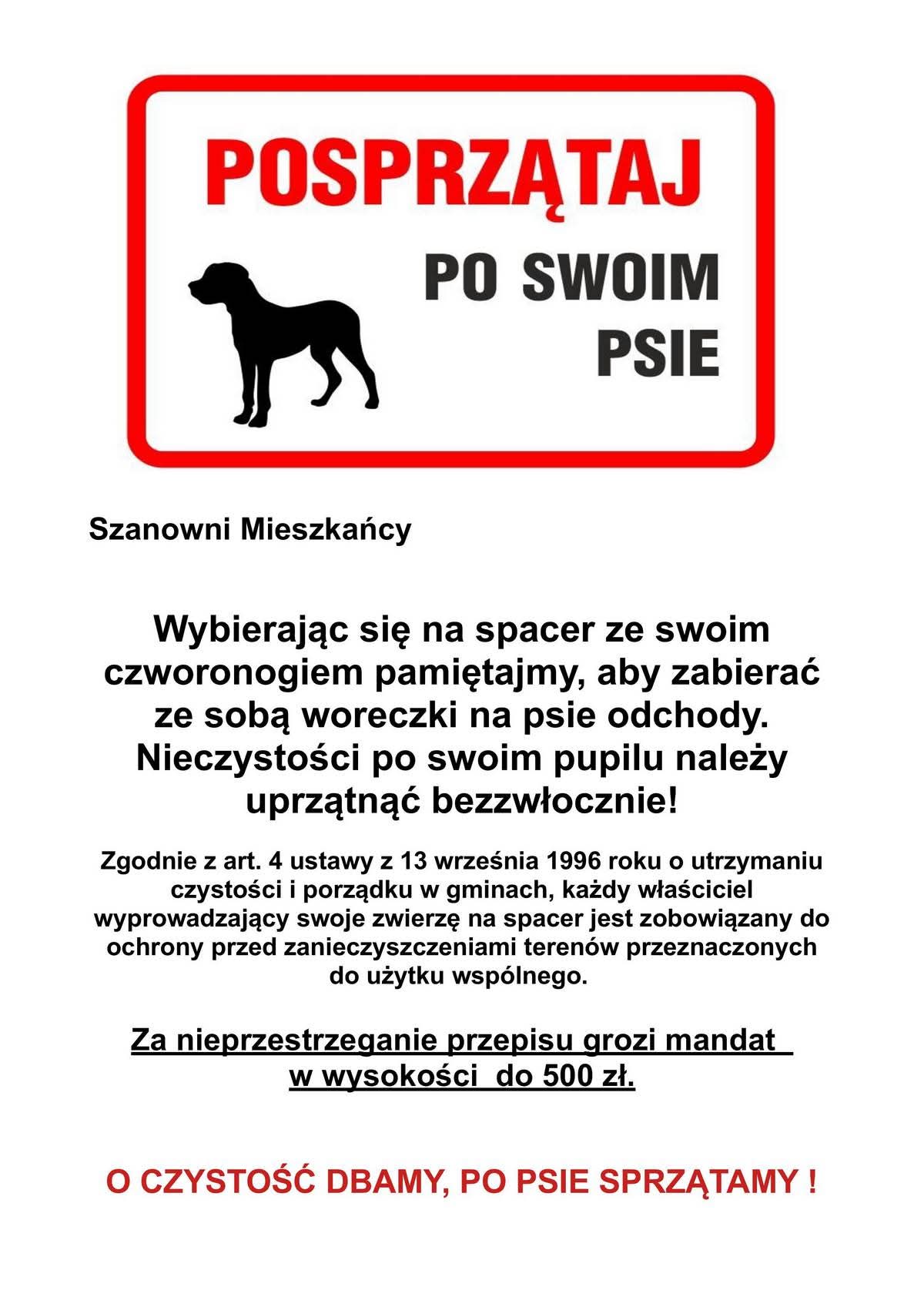 Sprzątaj po psie