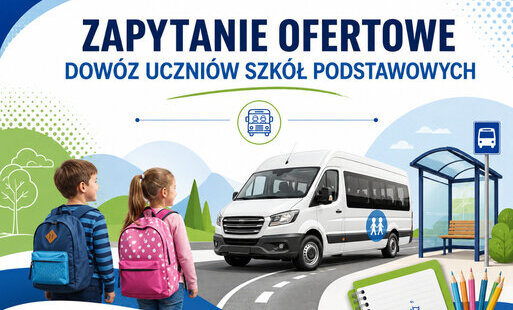 Zapytanie ofertowe: Dowóz oraz sprawowanie opieki nad uczniami w czasie dowozu do szkoły podstawowej w roku szkolnym 2026/2027