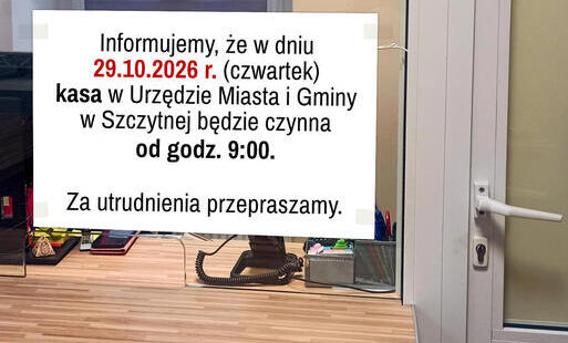 Praca kasy w dniu 29.10.2026 r.