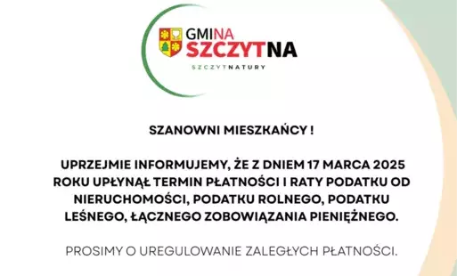 zaległy termin 17 marca