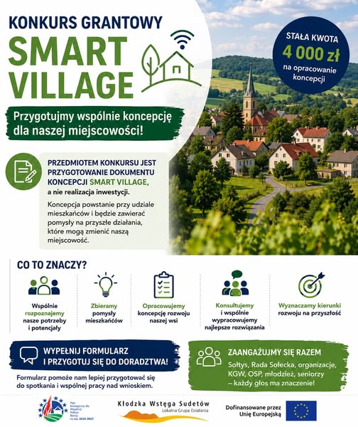 Zdjęcie do  II edycja konkursu grantowego na przygotowanie Koncepcji Smart Village